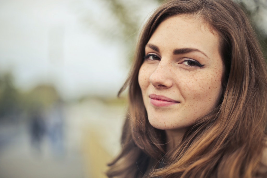 woman smiling